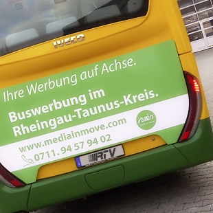 Werbung auf Bussen im Rheingau-Taunus-Kreis