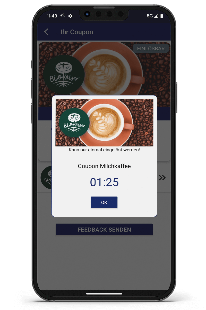 Einlösen eines Coupons in der App RMVplus