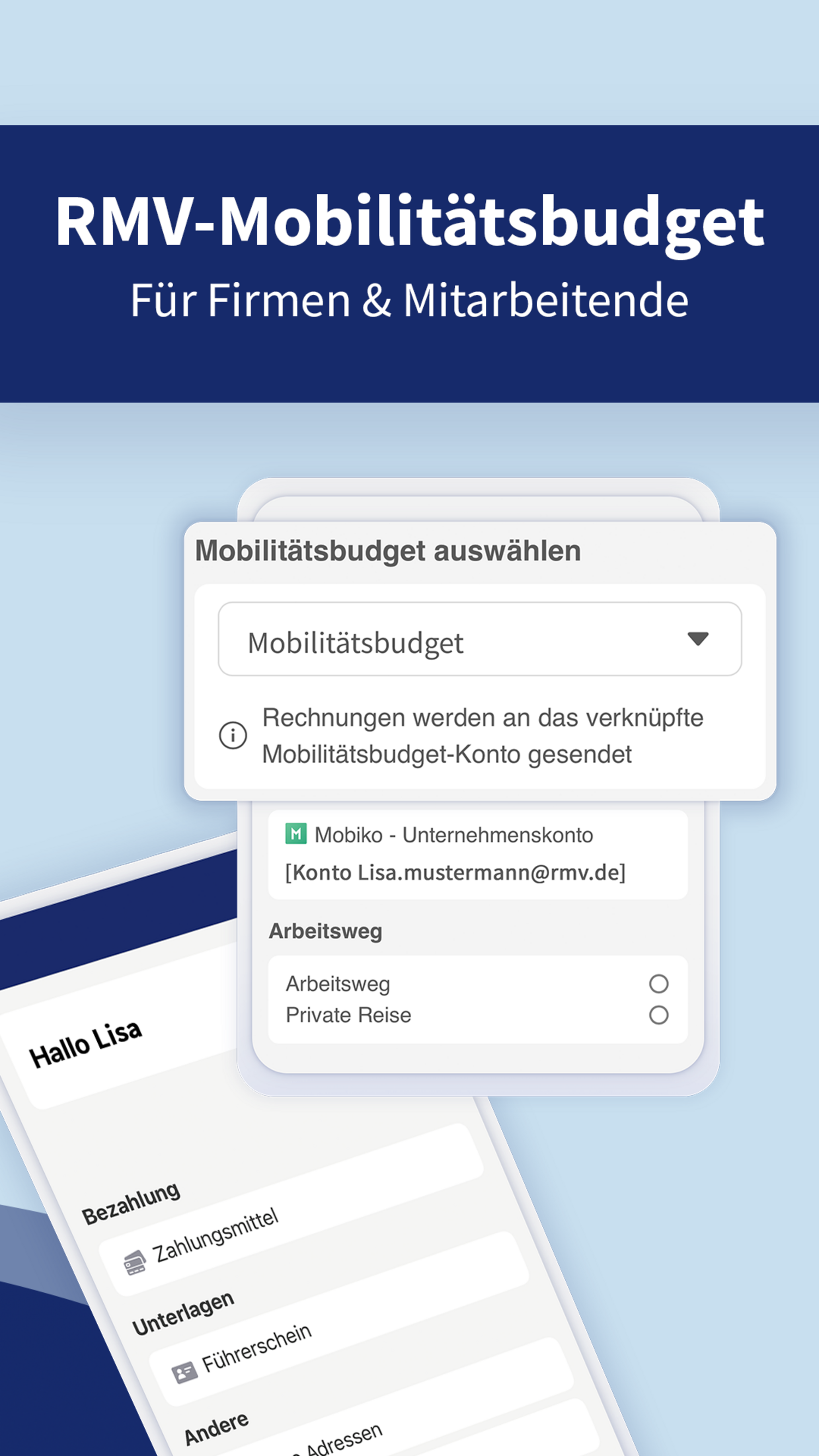 RMV-Mobilitätsbudget in der App RMVplus.