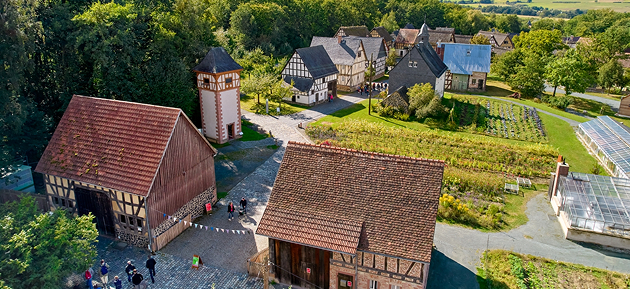 Hessenpark aus der Vogelsicht.