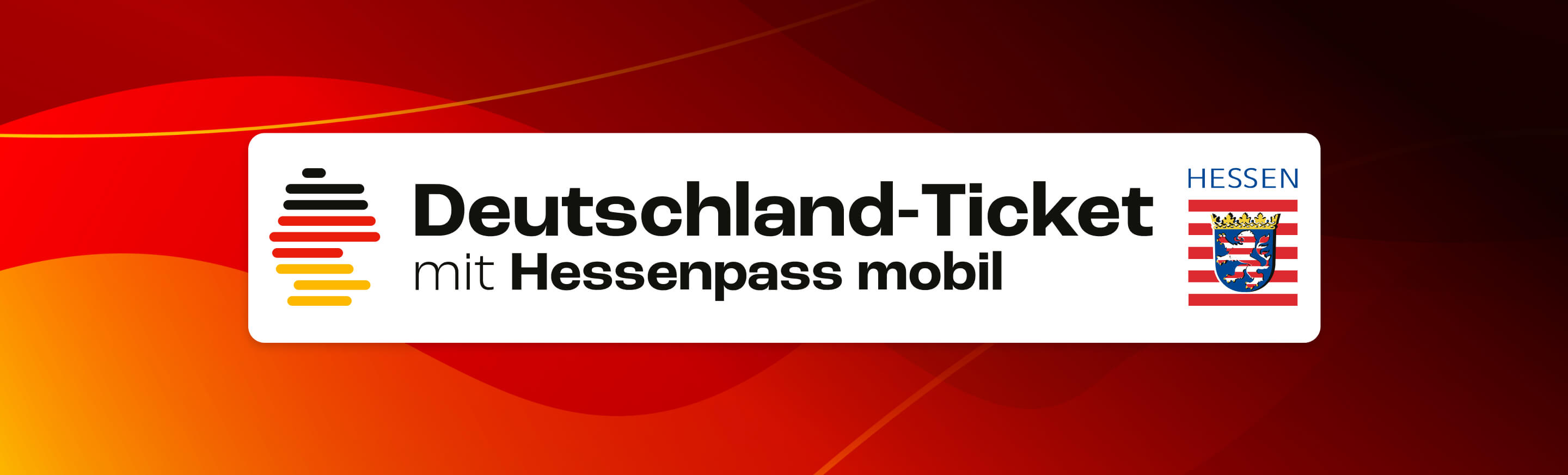 Logo des Deutschland-Ticket mit Hessenpass mobil