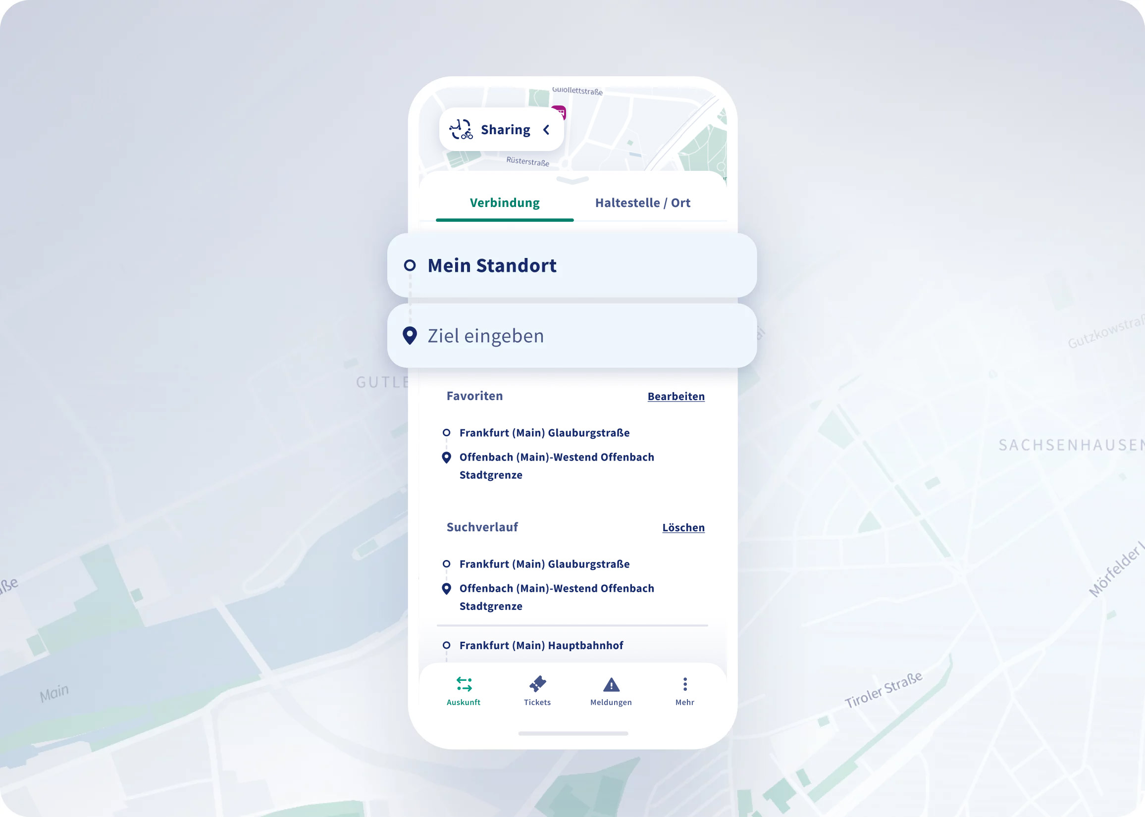 Verbindungsauskunft in der RMVgo-App